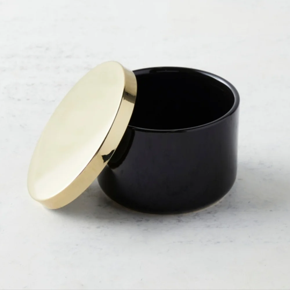 Z Gallerie Multi Use Storage Duo, Black/Gold